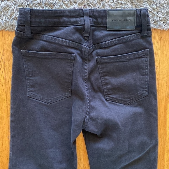 Jonathan Simkhai River High-Rise Two-Tone Stretch Straight-Leg Jeans Size 27 - Picture 9 of 13